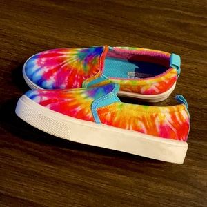 tie-die, kids skechers, size 2